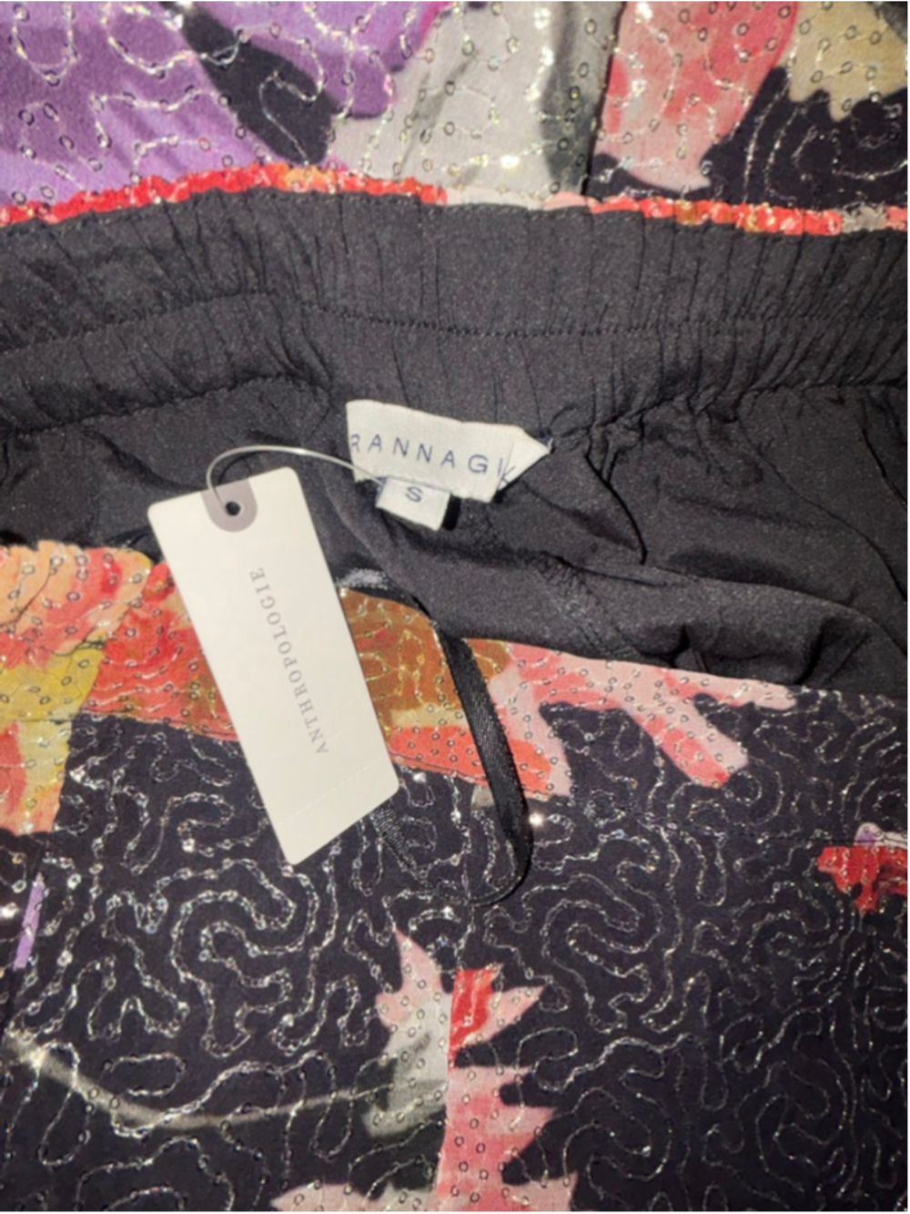 NEW Ranna Gill Designer Avant Garde Sequin Floral WideLeg Pants S Anthropologie - Picture 4 of 10
